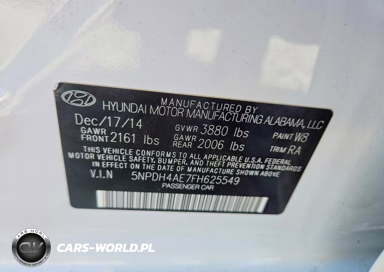 2015 Hyundai Elantra Se VIN:5NPDH4AE7FH625549 - 12
