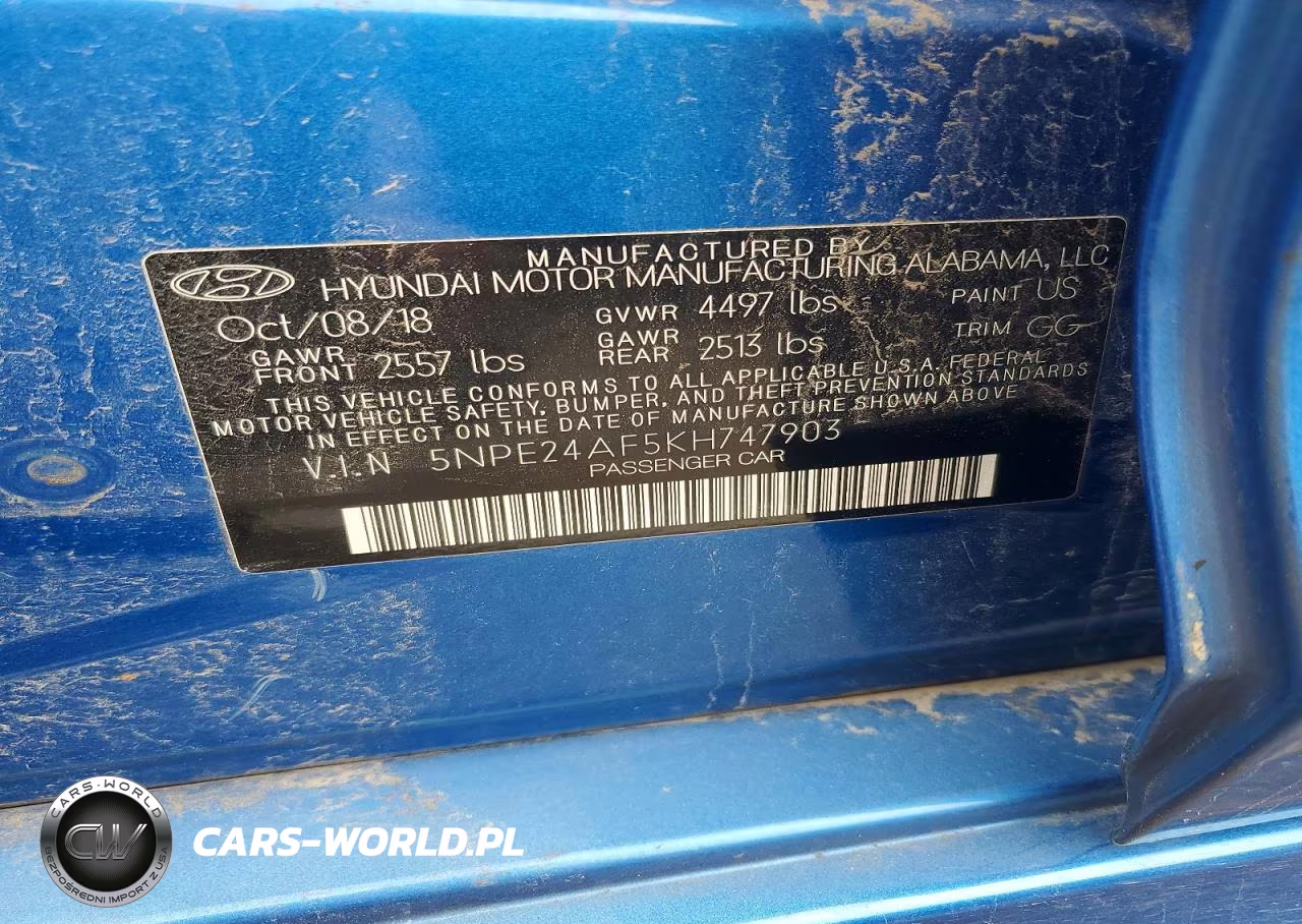 2019 Hyundai Sonata Se VIN:5NPE24AF5KH747903 - 12