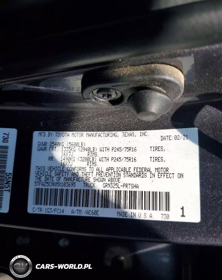 2021 Toyota Tacoma Sr5 V6 VIN:5TFAZ5CNXMX103695 - 12