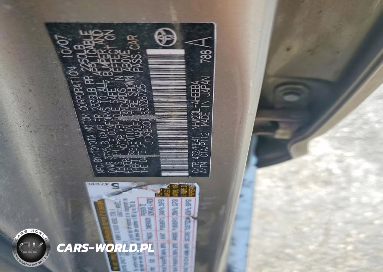 2008 Toyota Prius Base VIN:JTDKB20U083328725 - 12