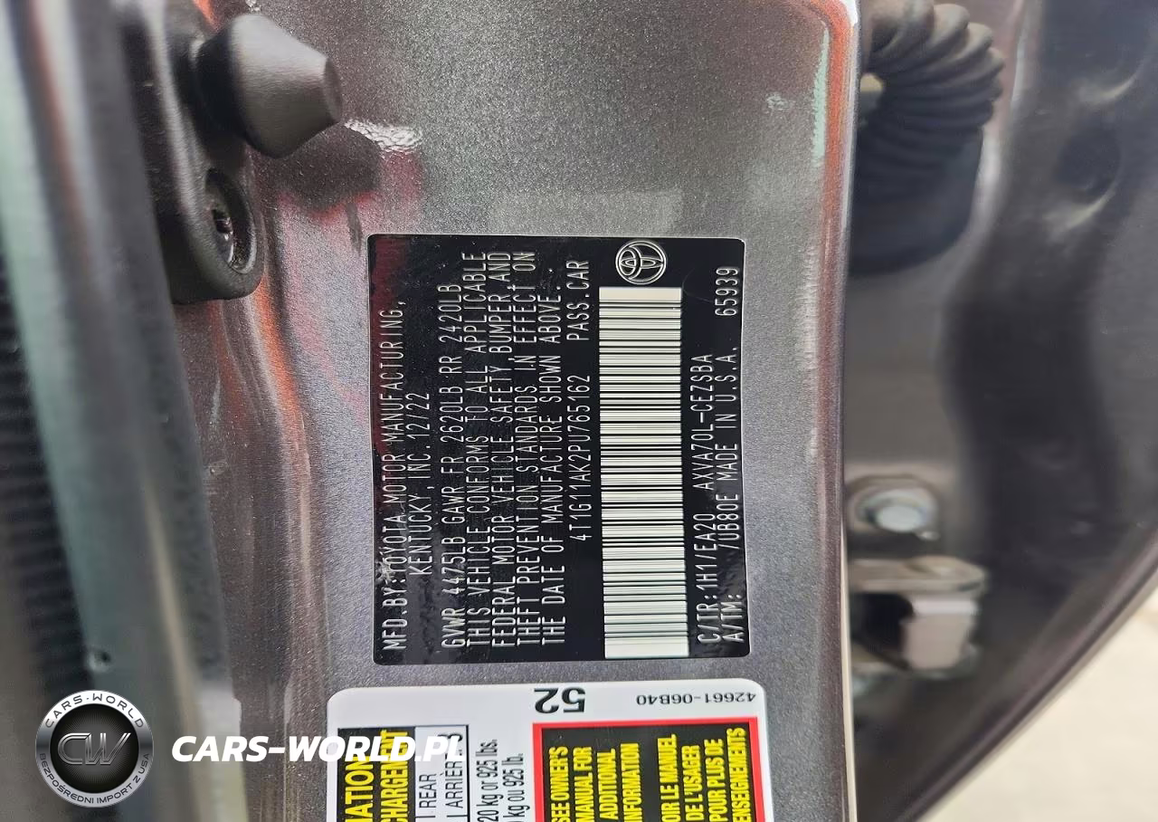 2023 Toyota Camry Se VIN:4T1G11AK2PU765162 - 12