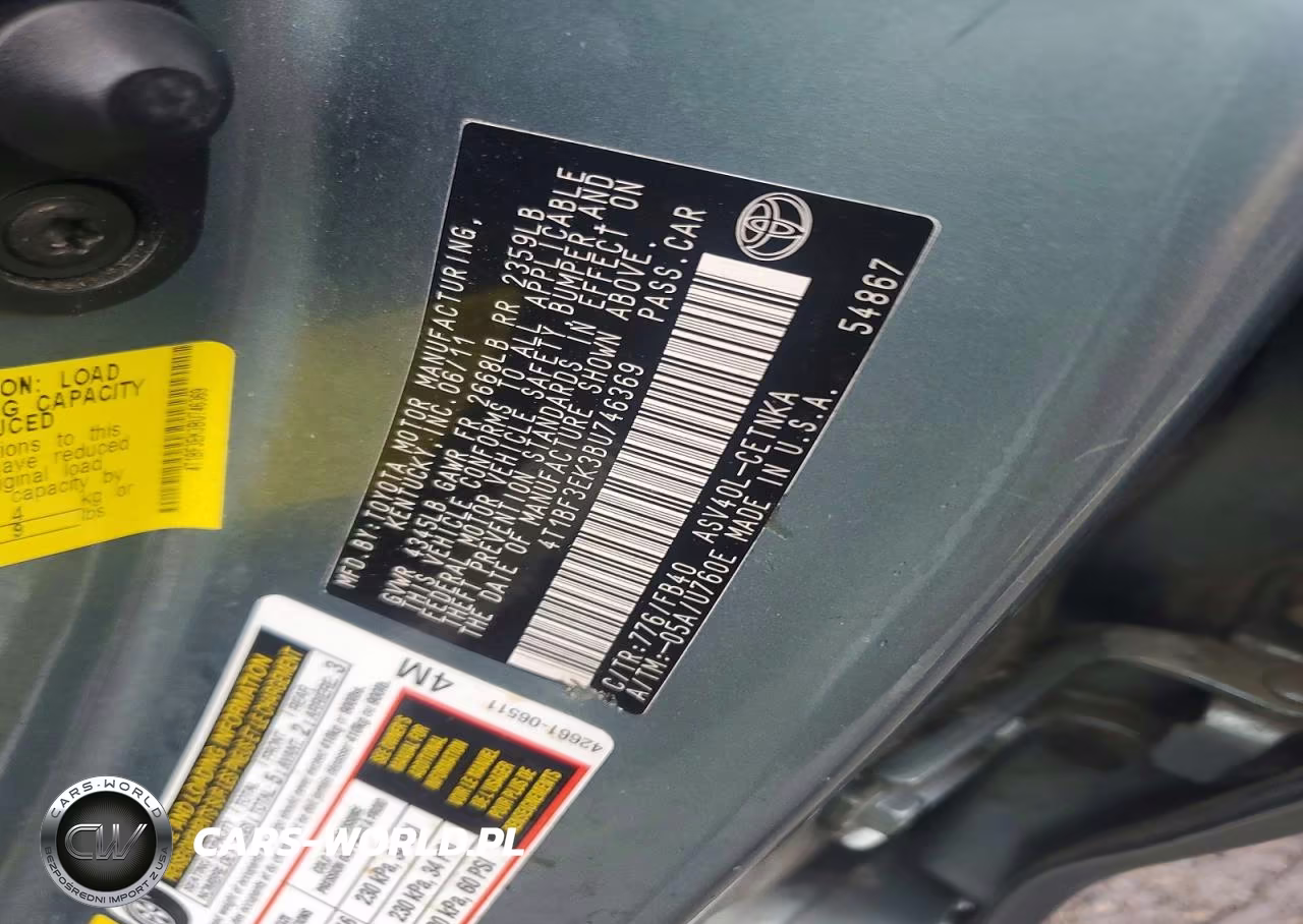 2011 Toyota Camry Le VIN:4T1BF3EK3BU746369 - 12