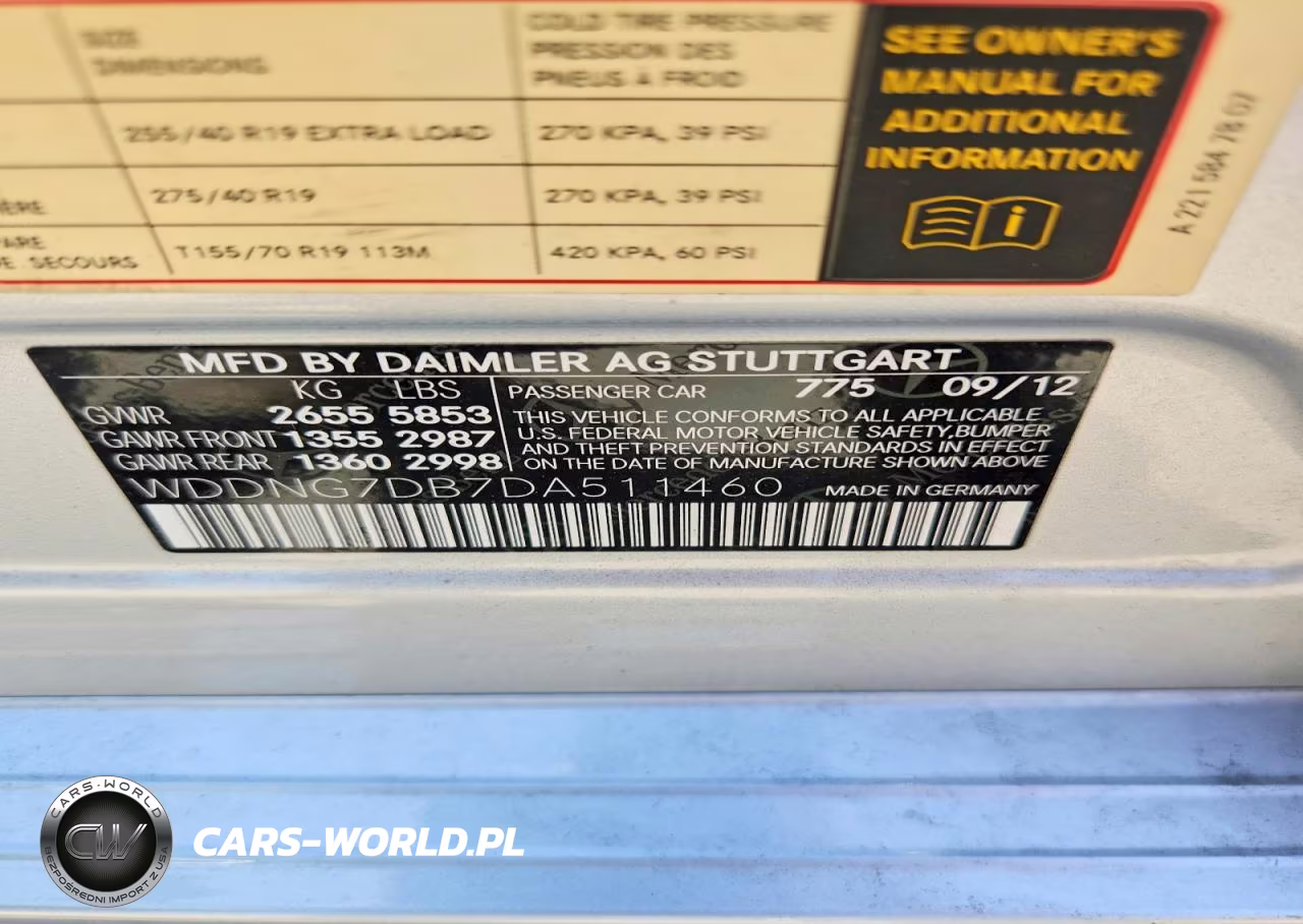 2013 Mercedes-Benz S 550 VIN:WDDNG7DB7DA511460 - 12