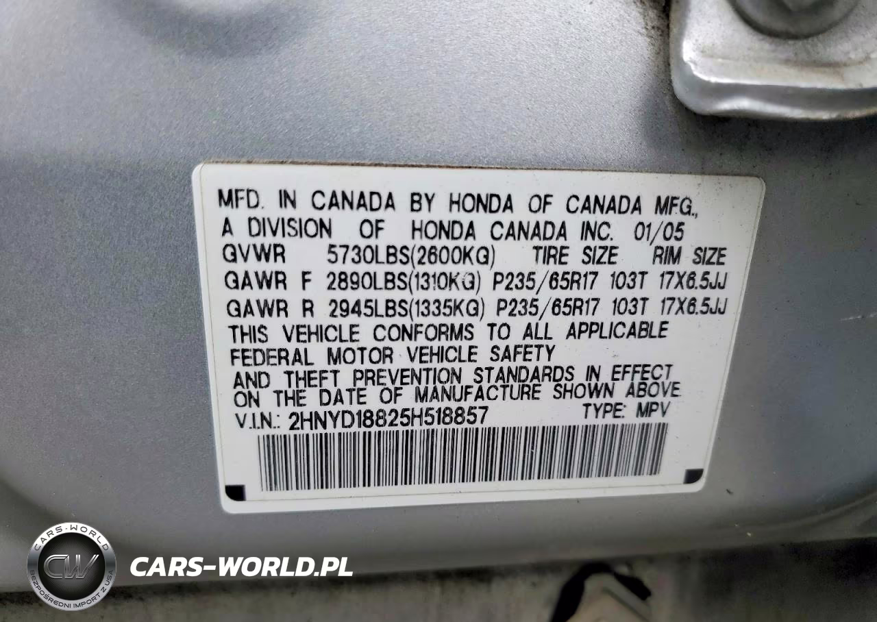 2005 Acura Mdx Touring VIN:2HNYD18825H518857 - 14