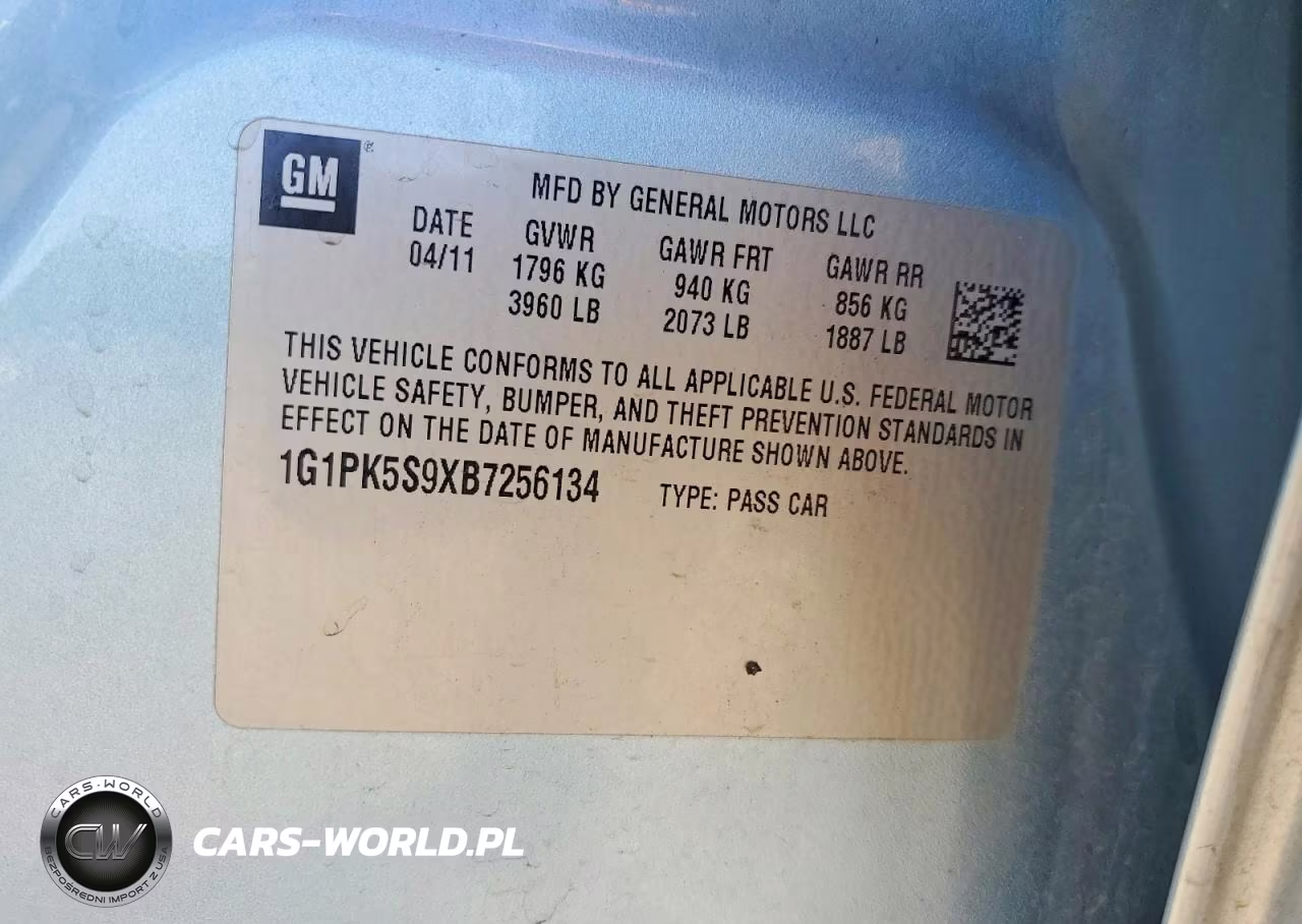 2011 Chevrolet Cruze Eco VIN:1G1PK5S9XB7256134 - 13