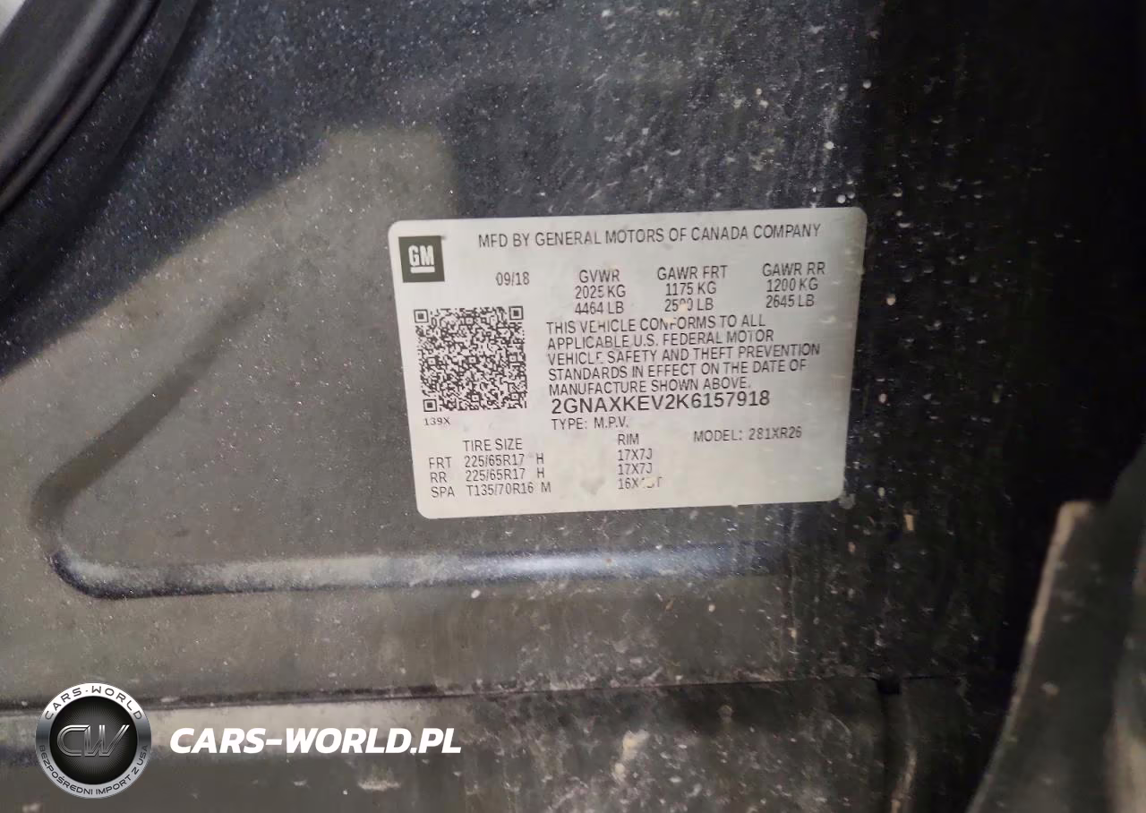 2019 Chevrolet Equinox Lt VIN:2GNAXKEV2K6157918 - 13