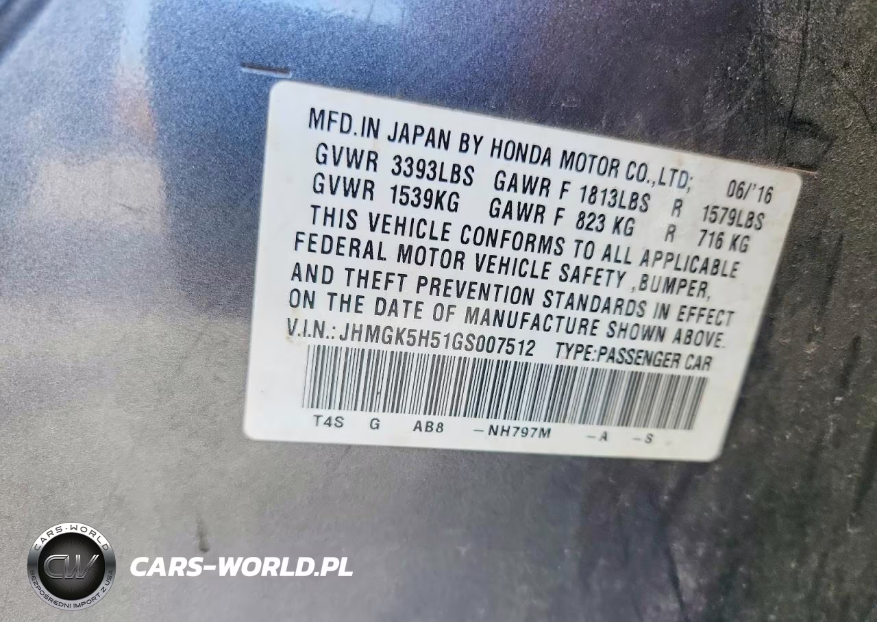 2016 Honda Fit Lx VIN:JHMGK5H51GS007512 - 12