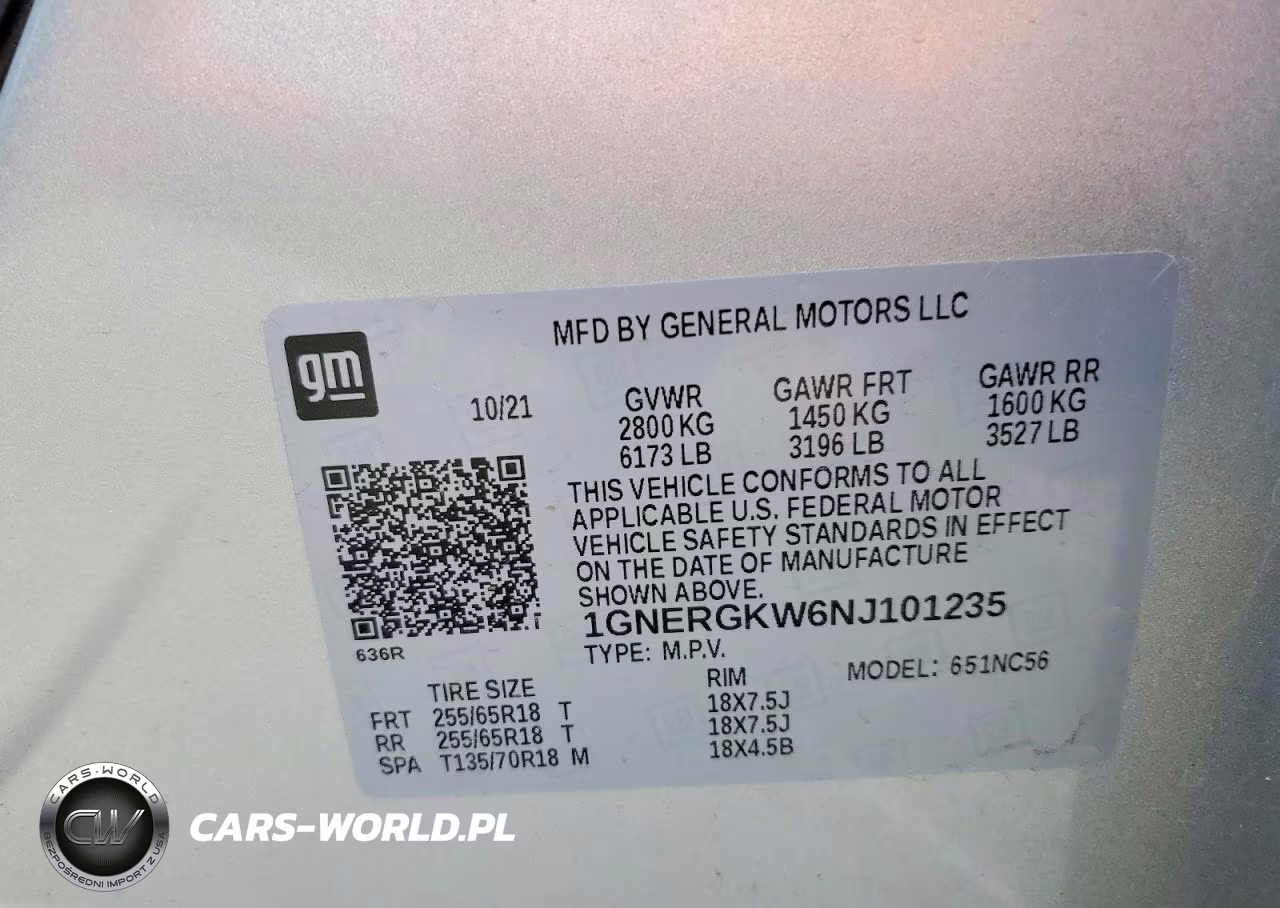 2022 Chevrolet Traverse Lt VIN:1GNERGKW6NJ101235 - 14