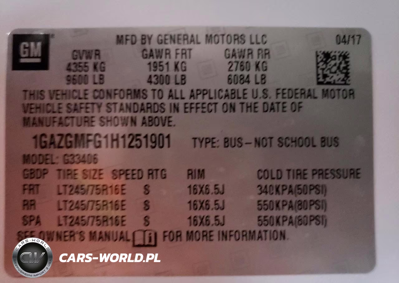 2017 Chevrolet Express G3500 Lt VIN:1GAZGMFG1H1251901 - 13