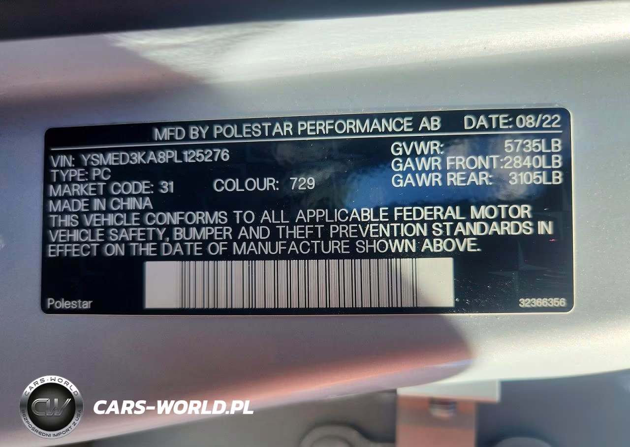 2023 Polestar 2 VIN:YSMED3KA8PL125276 - 12