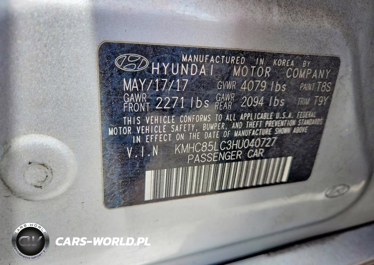 2017 Hyundai Ioniq Limited VIN:KMHC85LC3HU040727 - 12