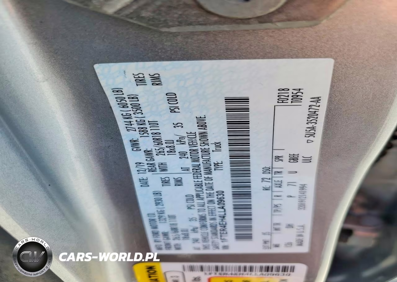 2020 Ford Ranger Xl VIN:1FTER4EH4LLA09630 - 12