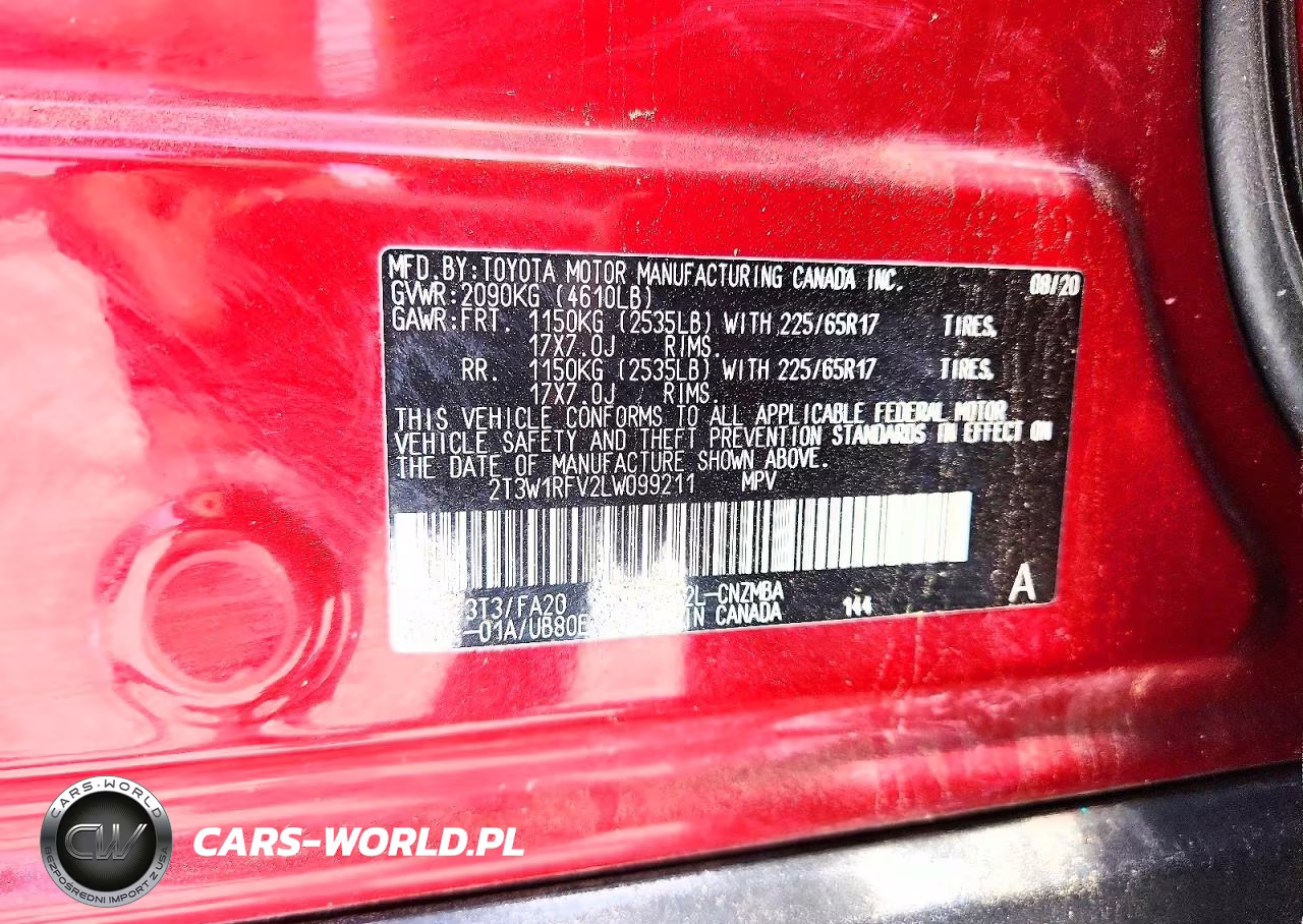 2020 Toyota Rav4 Xle VIN:2T3W1RFV2LW099211 - 13