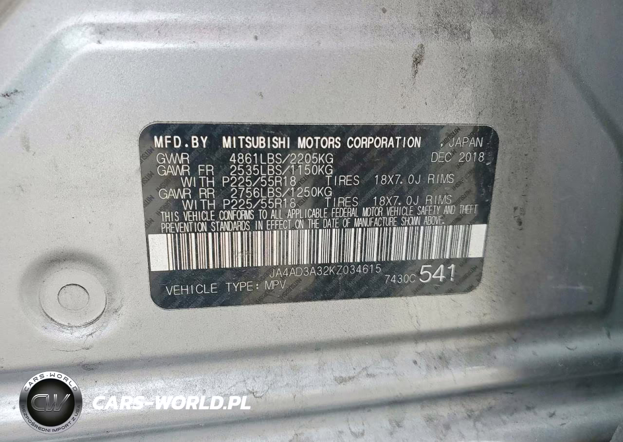 2019 Mitsubishi Outlander Se VIN:JA4AD3A32KZ034615 - 13