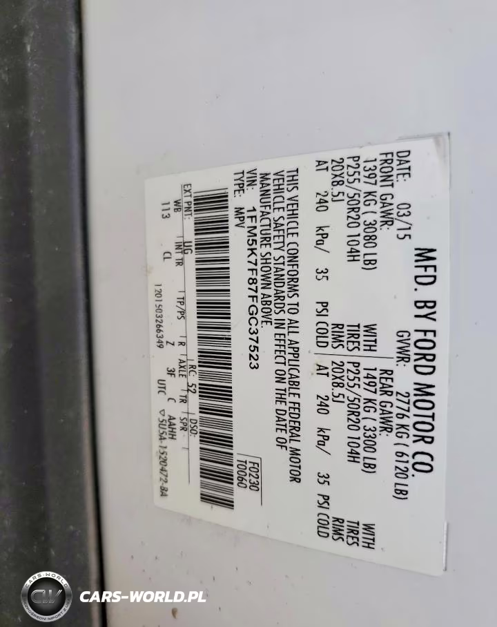 2015 Ford Explorer Limited VIN:1FM5K7F87FGC37523 - 13