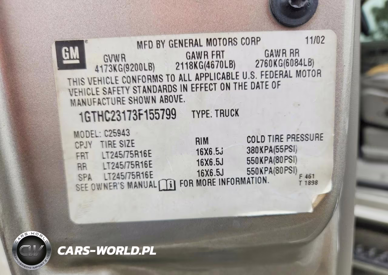 2003 GMC Sierra C2500 Heavy Duty VIN:1GTHC23173F155799 - 13