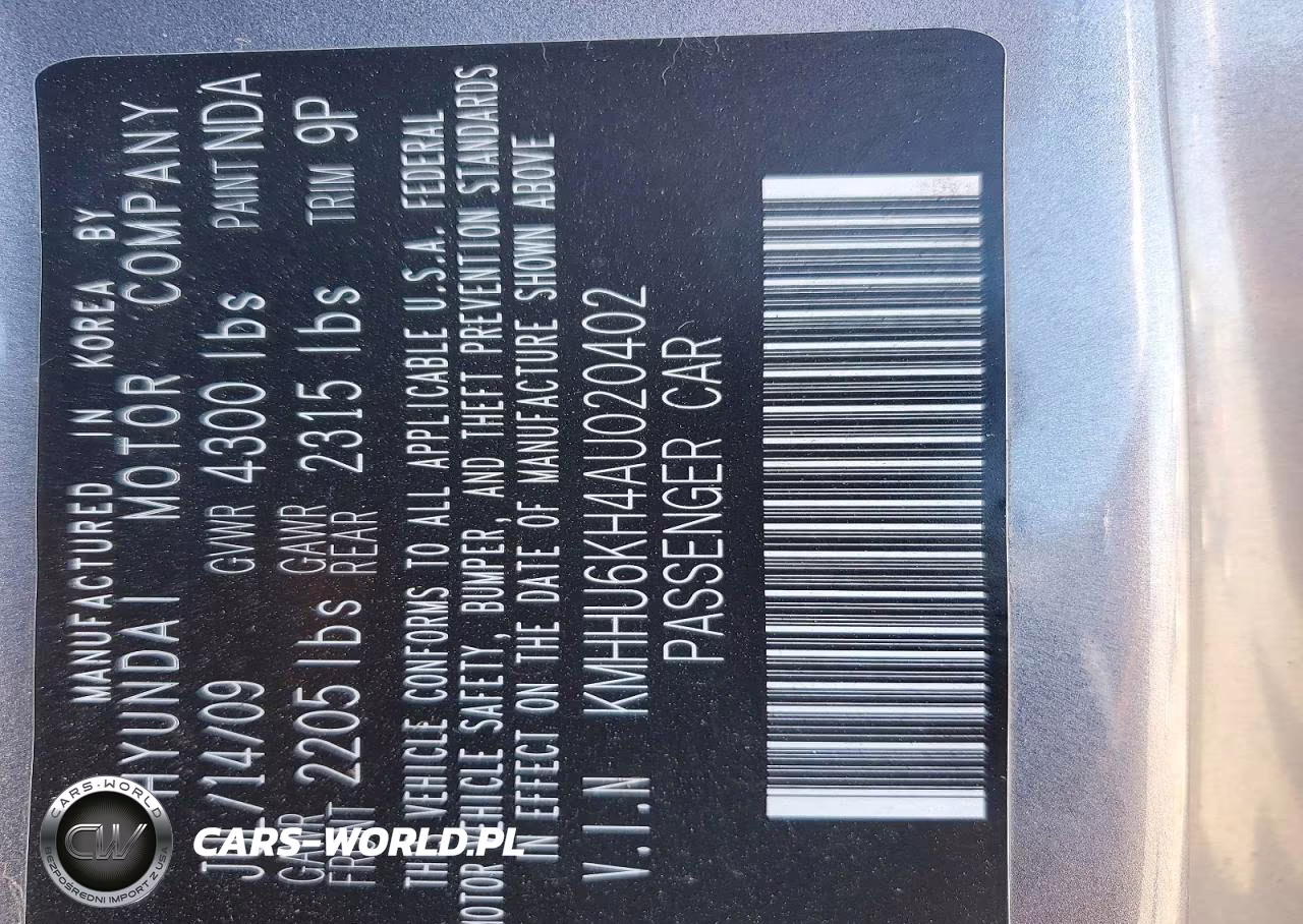 2010 Hyundai Genesis Coupe 3.8L VIN:KMHHU6KH4AU020402 - 12