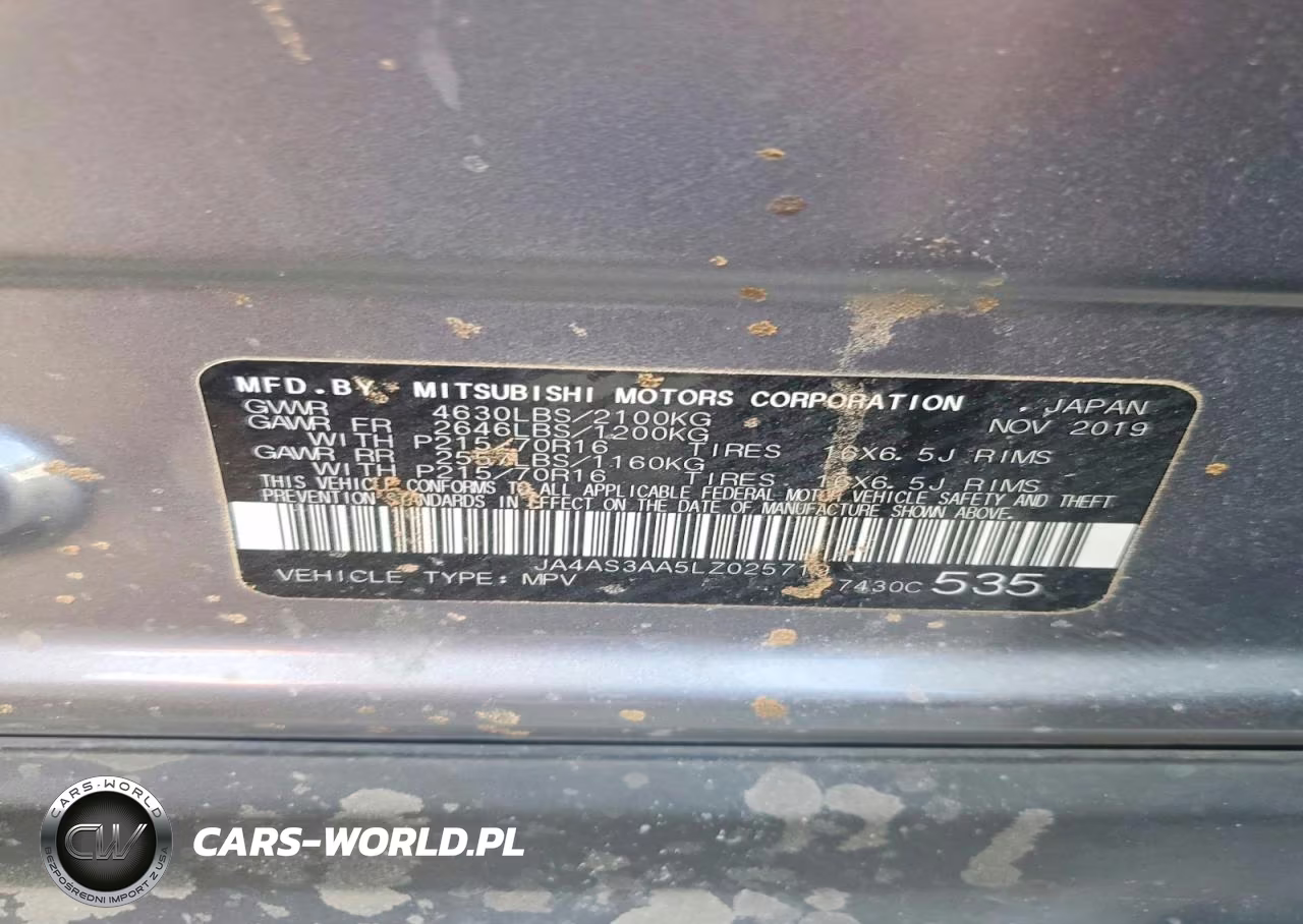 2020 Mitsubishi Eclipse Cross Es VIN:JA4AS3AA5LZ025719 - 13