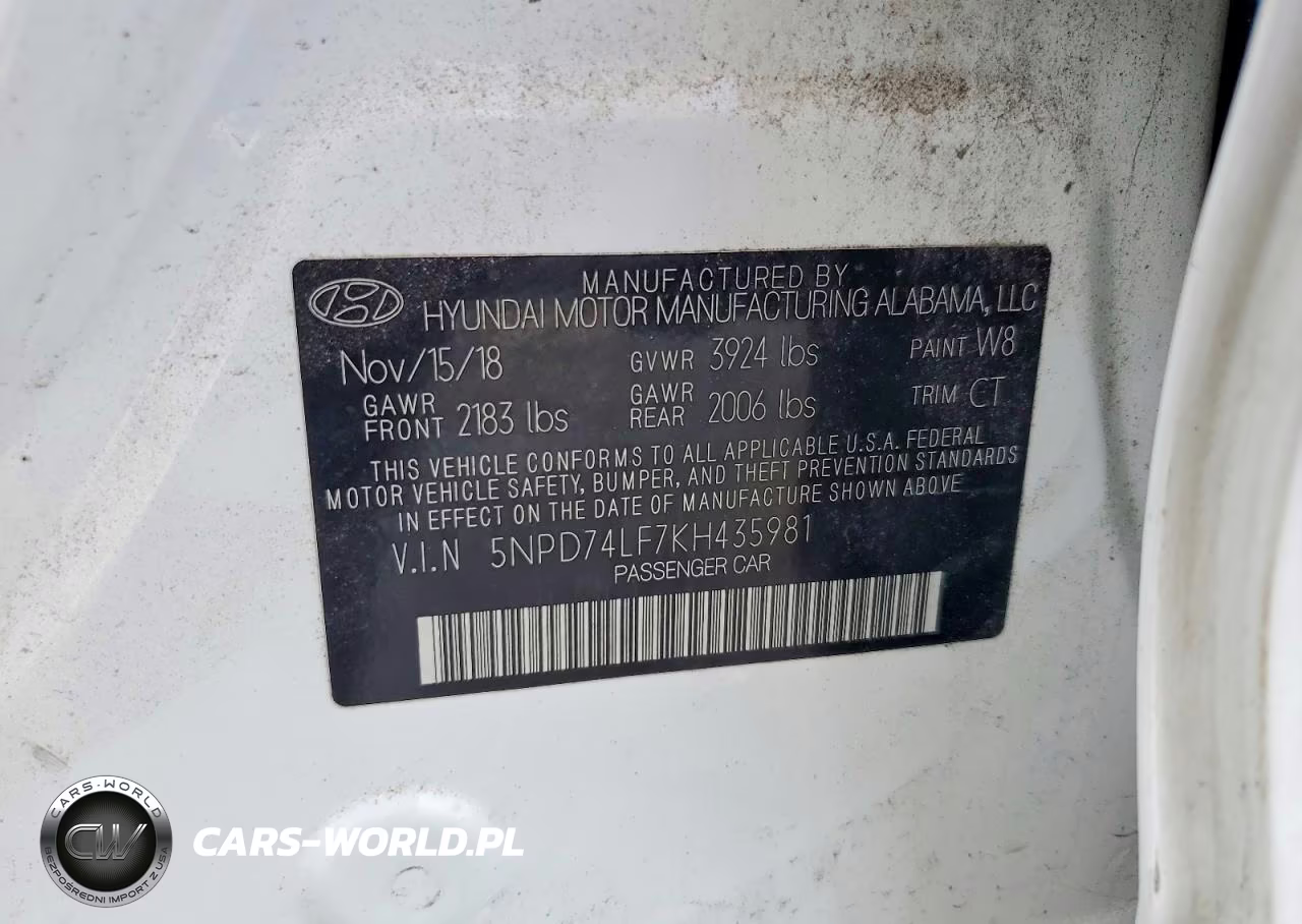 2019 Hyundai Elantra Se VIN:5NPD74LF7KH435981 - 12