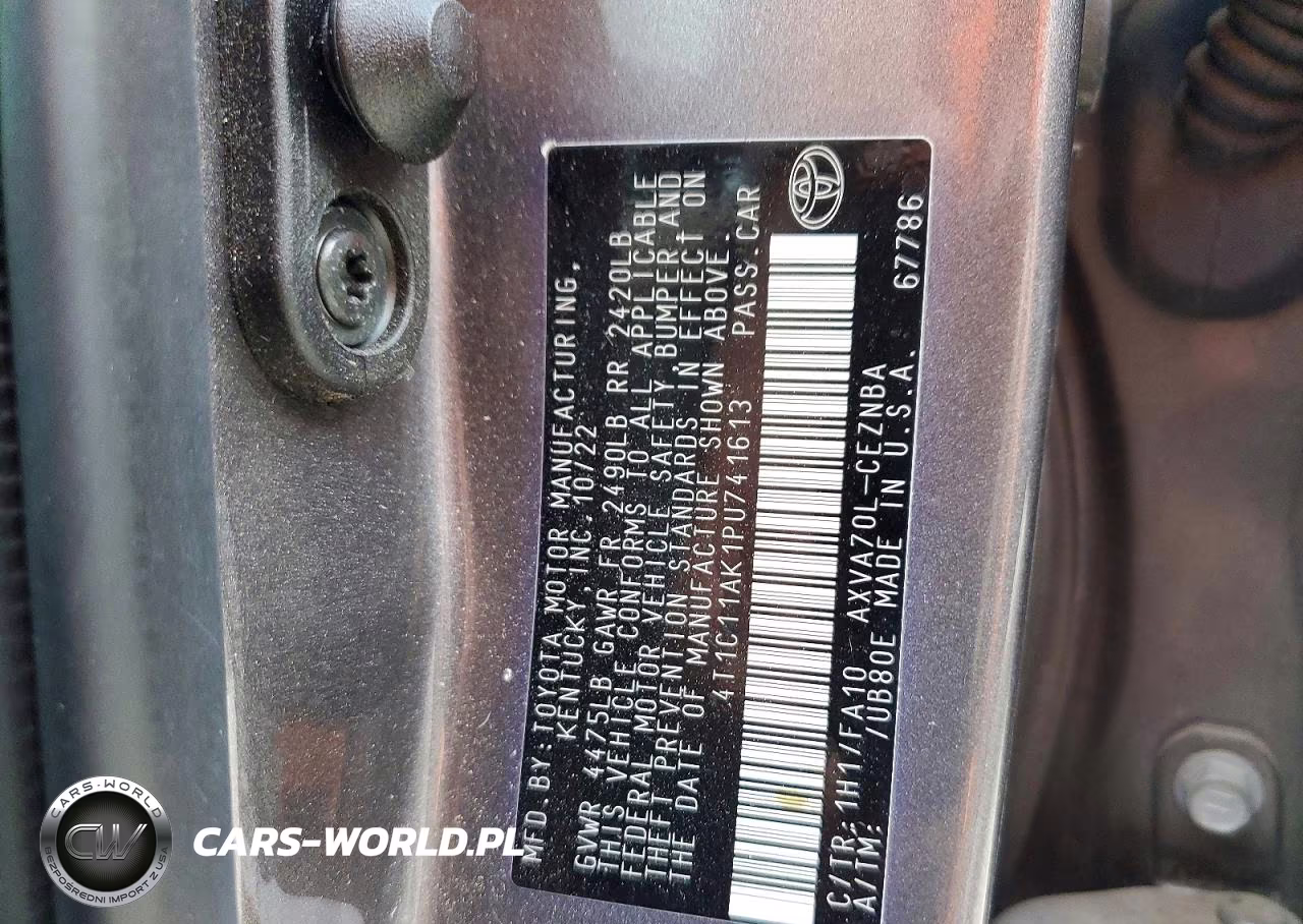 2023 Toyota Camry Le VIN:4T1C11AK1PU741613 - 12
