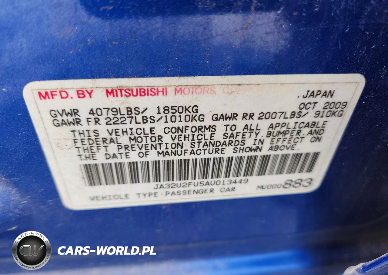 2010 Mitsubishi Lancer VIN:JA32U2FU5AU013449 - 12
