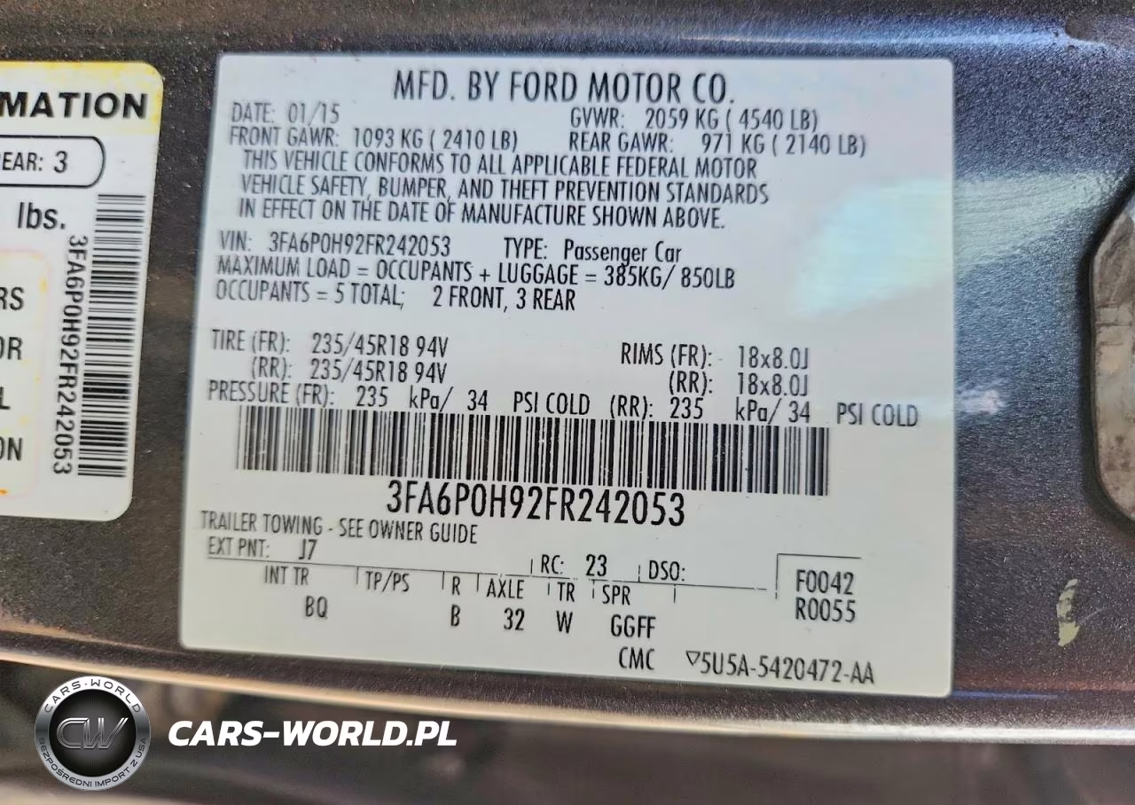 2015 Ford Fusion Se VIN:3FA6P0H92FR242053 - 12