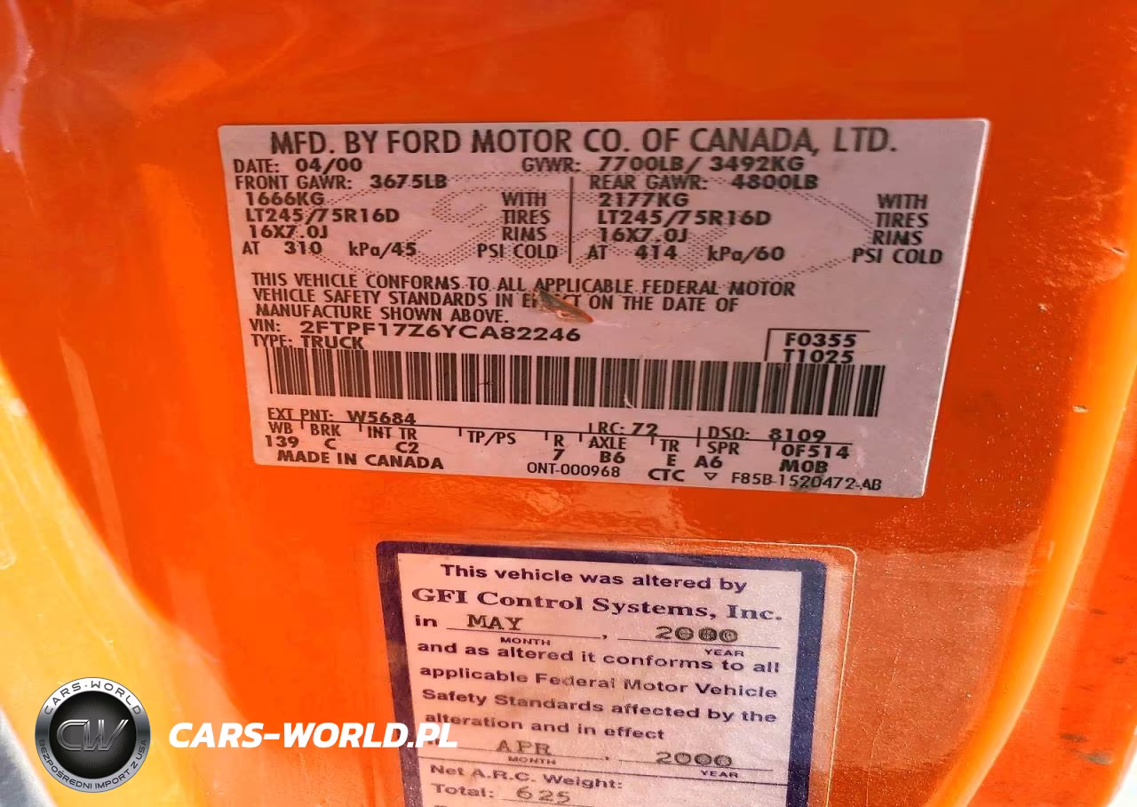 2000 Ford F150 VIN:2FTPF17Z6YCA82246 - 12