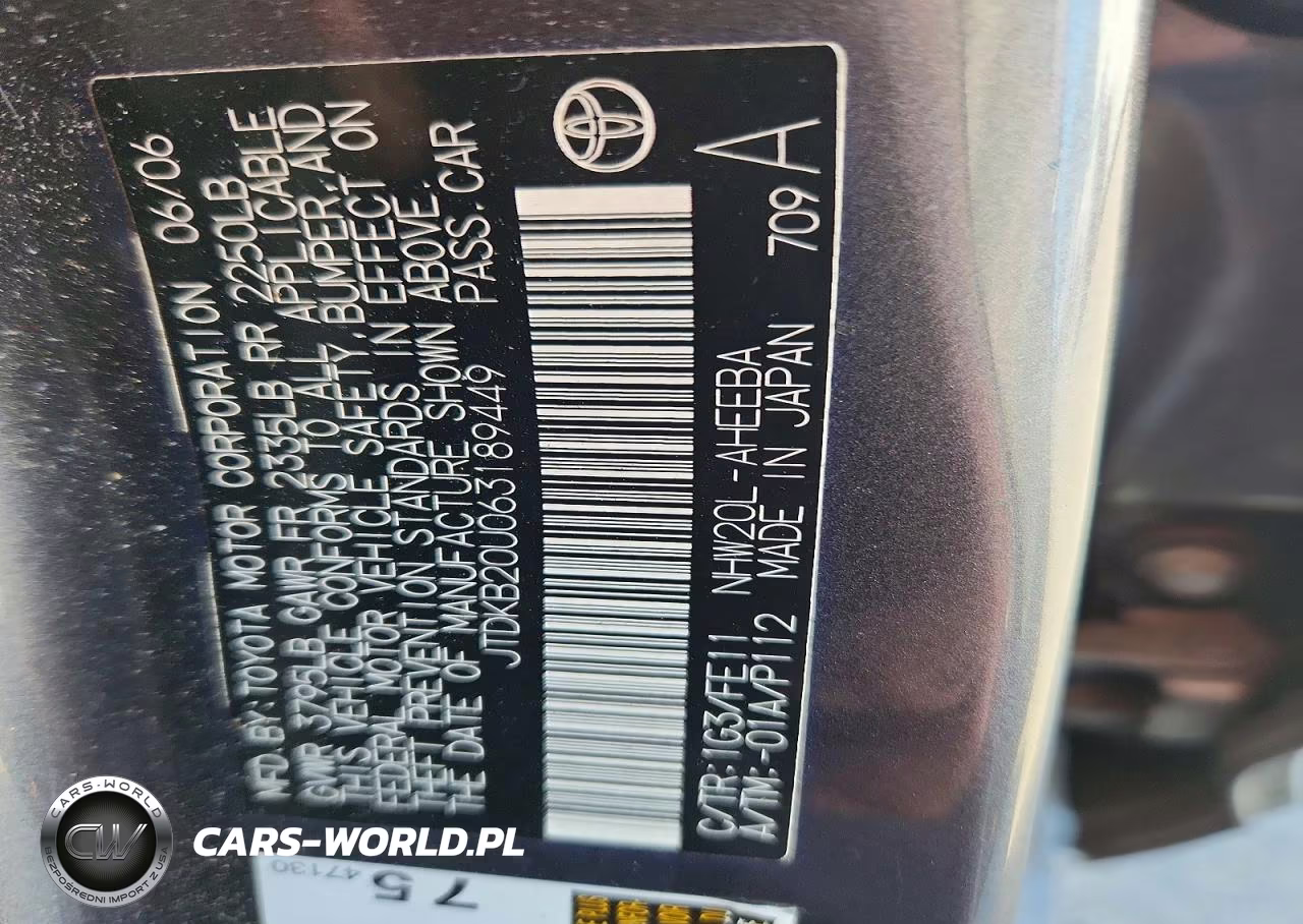 2006 Toyota Prius Base VIN:JTDKB20U063189449 - 13