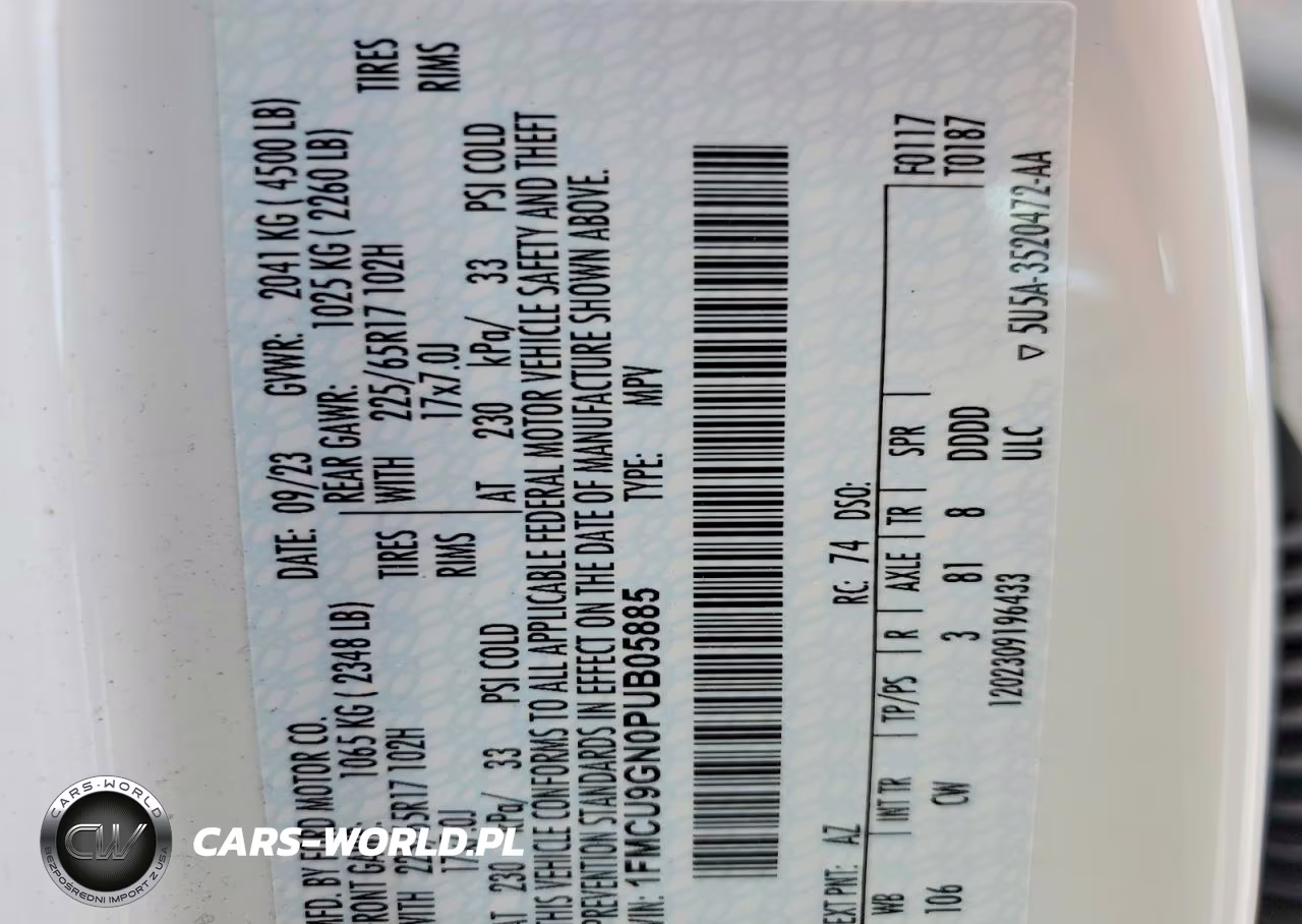 2023 Ford Escape Active VIN:1FMCU9GN0PUB05885 - 13