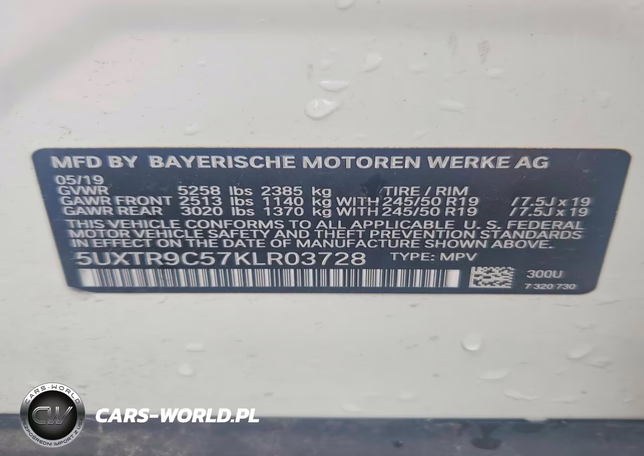 2019 BMW X3 xDrive30I VIN:5UXTR9C57KLR03728 - 13