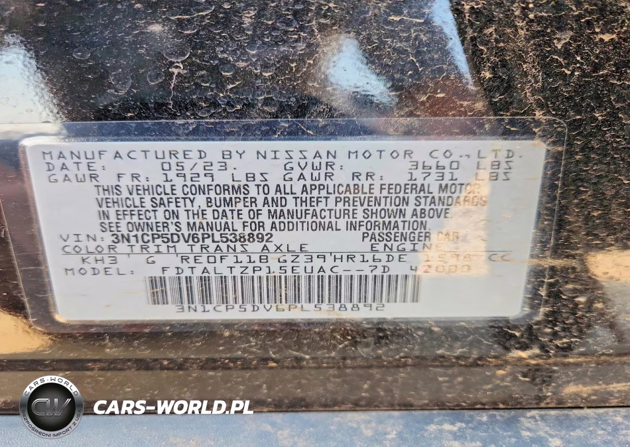 2023 Nissan Kicks Sr VIN:3N1CP5DV6PL538892 - 12