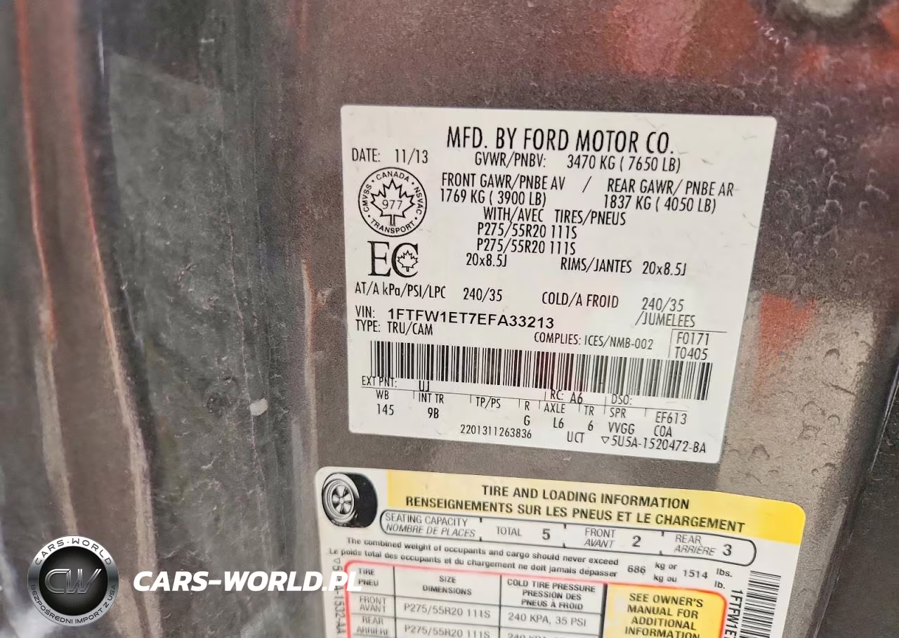 2014 Ford F150 Platinum VIN:1FTFW1ET7EFA33213 - 12