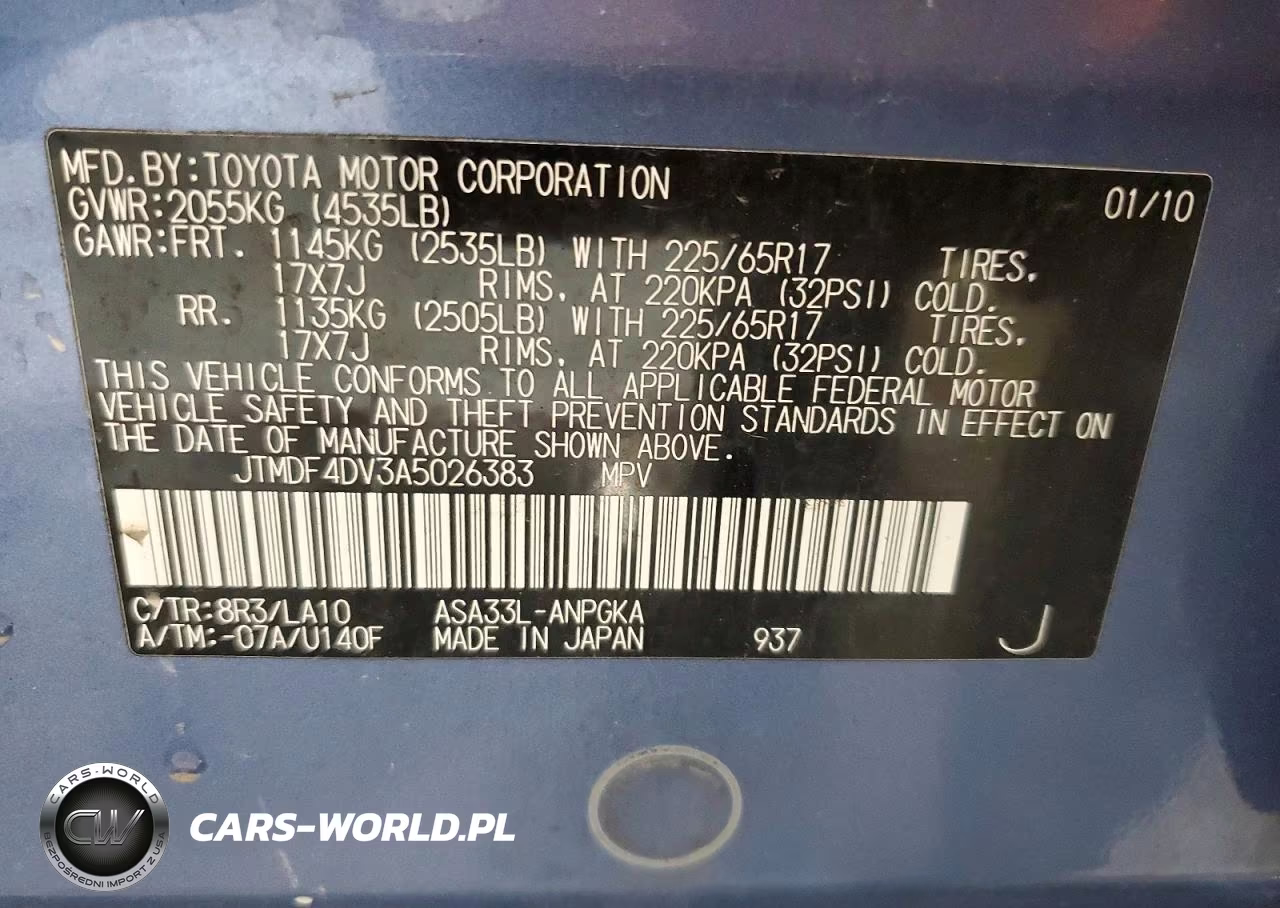 2010 Toyota Rav4 Limited VIN:JTMDF4DV3A5026383 - 13