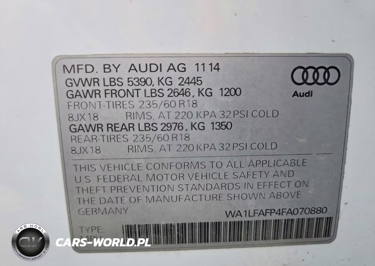 2015 Audi Q5 Premium VIN:WA1LFAFP4FA070880 - 13
