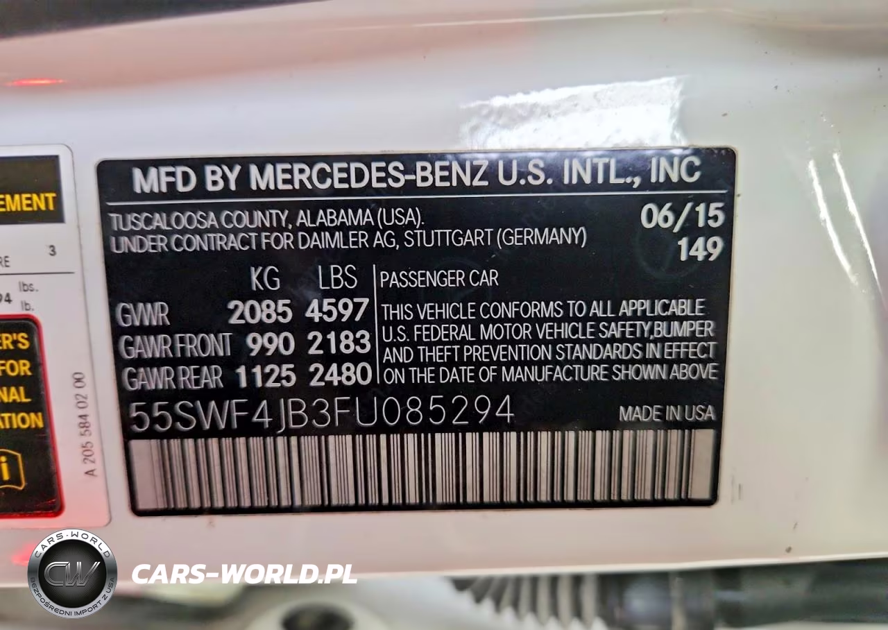 2015 Mercedes-Benz C 300 VIN:55SWF4JB3FU085294 - 12