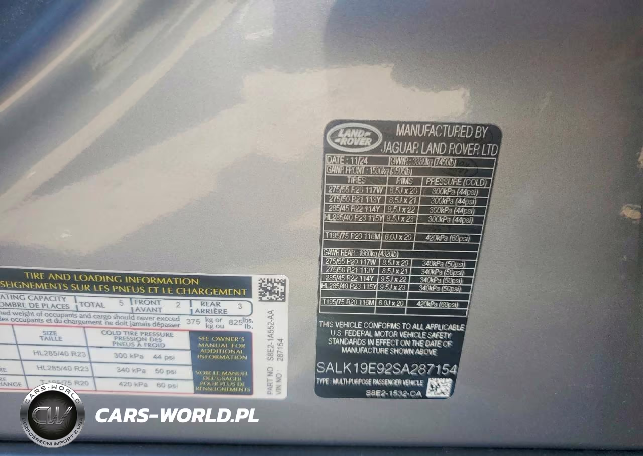 2025 Land Rover Range Rover Autobiography VIN:SALK19E92SA287154 - 14