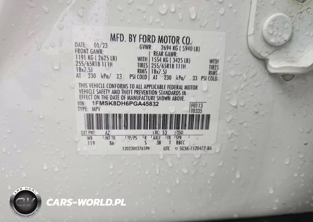 2023 Ford Explorer Xlt VIN:1FMSK8DH6PGA45832 - 14