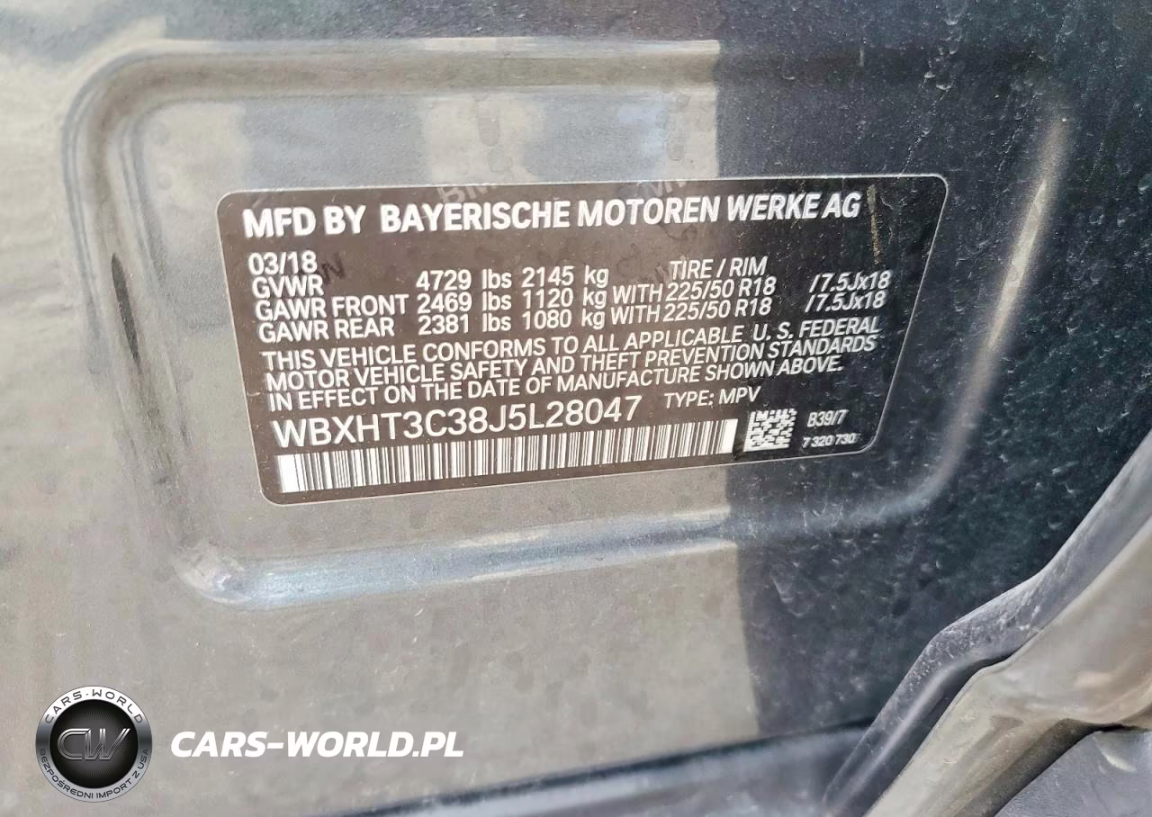 2018 BMW X1 xDrive28I VIN:WBXHT3C38J5L28047 - 12