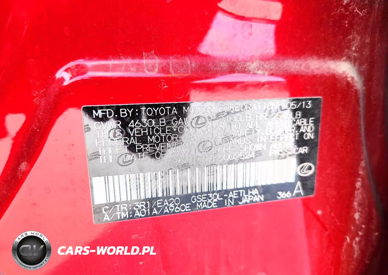 2014 Lexus Is 250 VIN:JTHBF1D27E5002524 - 12
