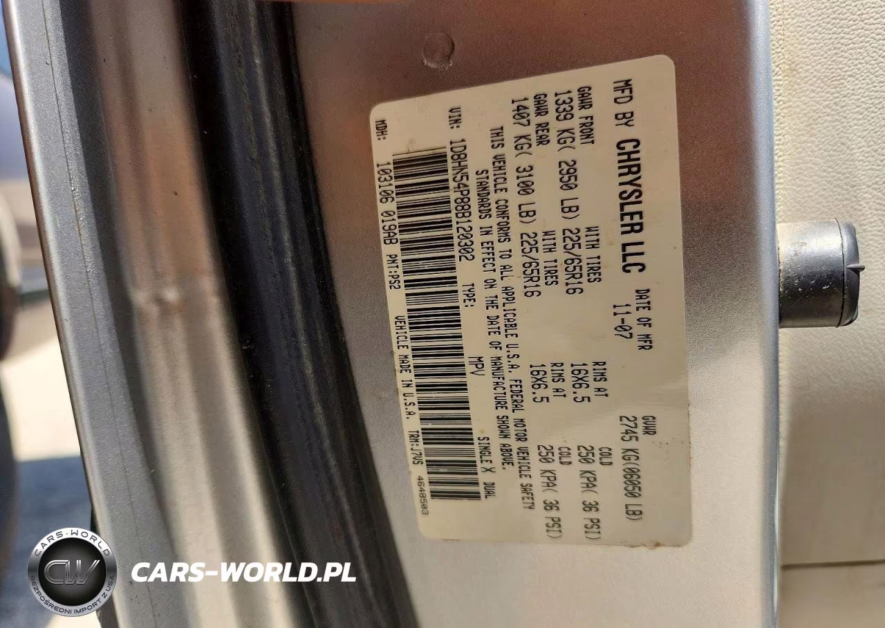2008 Dodge Grand Caravan Sxt VIN:1D8HN54P88B120302 - 13
