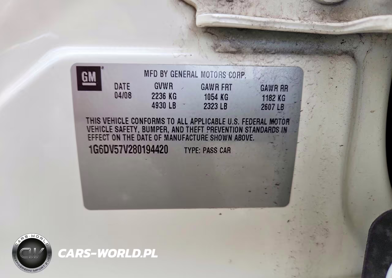 2008 Cadillac Cts Hi Feature V6 VIN:1G6DV57V280194420 - 12