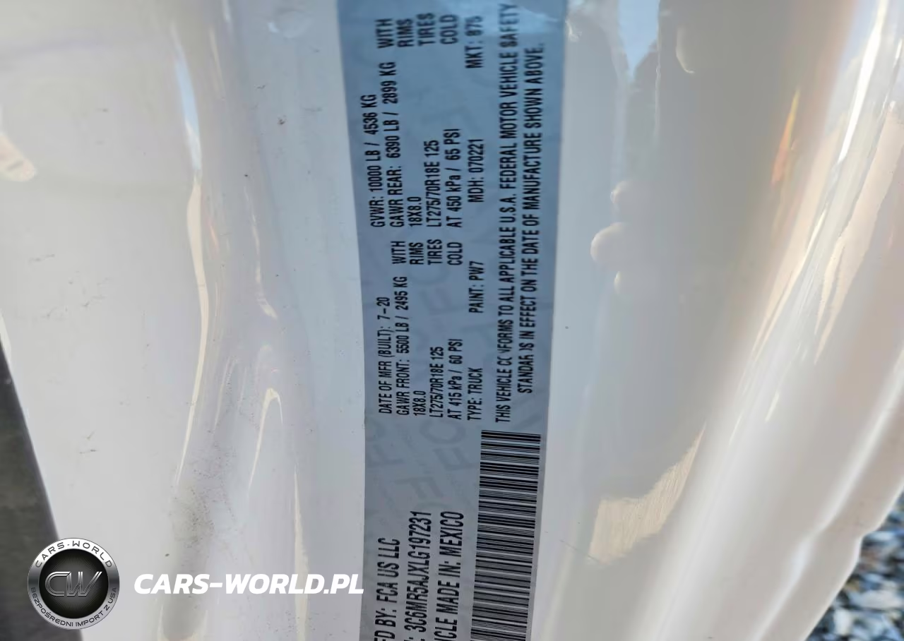 2020 Ram 2500 Tradesman VIN:3C6MR5AJXLG197231 - 10