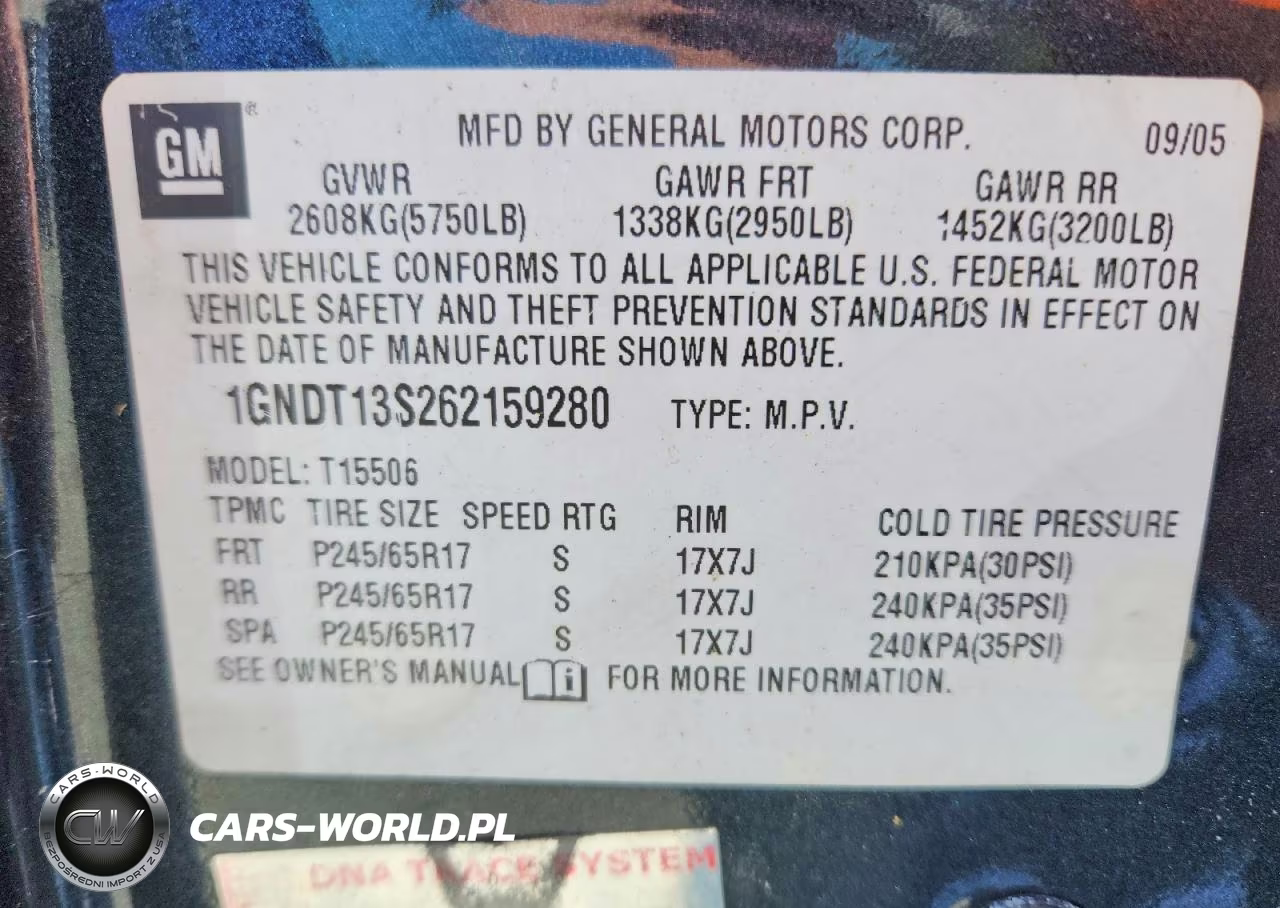 2006 Chevrolet Trailblazer Ls VIN:1GNDT13S262159280 - 13