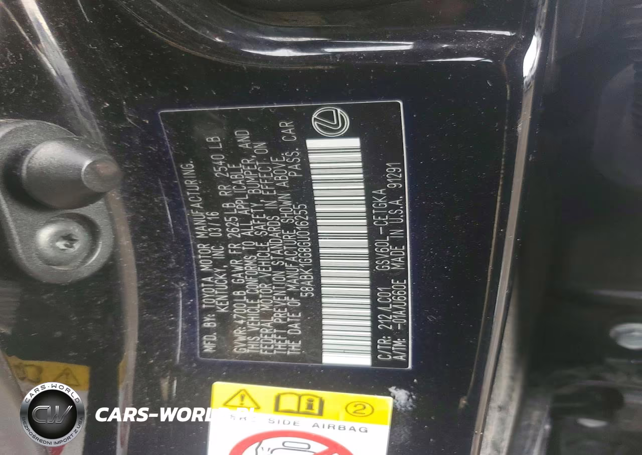 2016 Lexus Es 350 VIN:58ABK1GG8GU016255 - 12