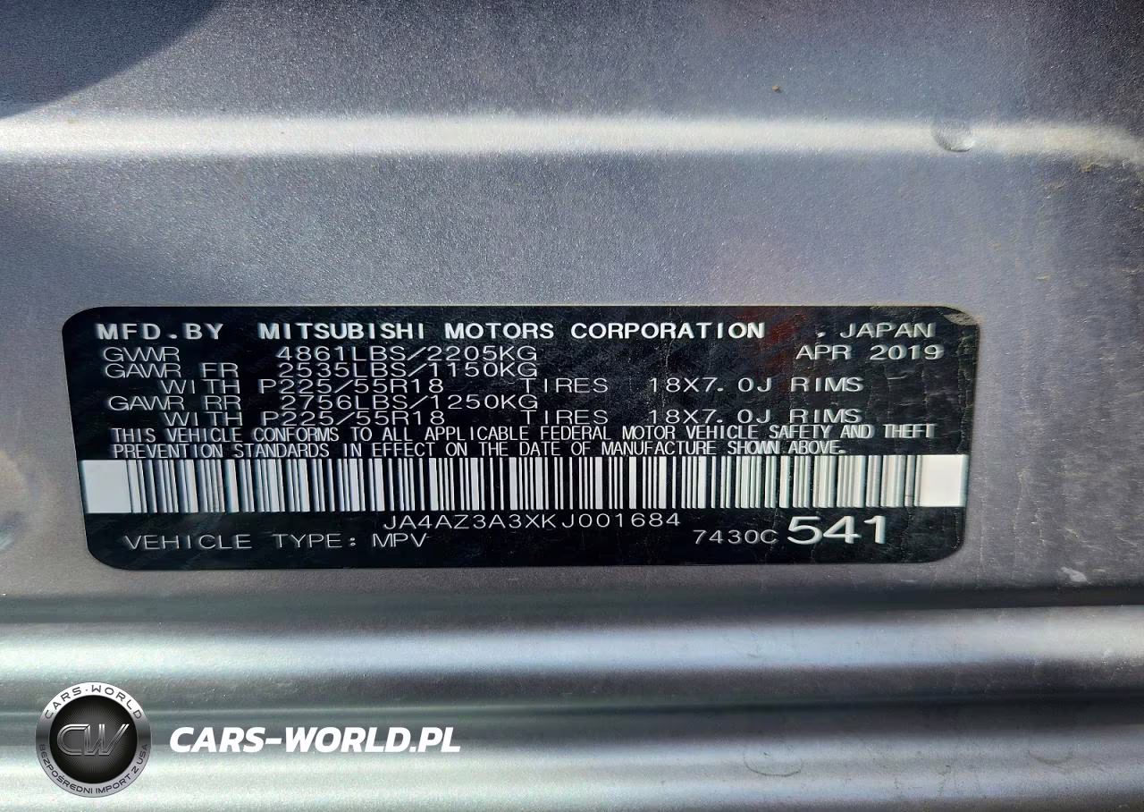 2019 Mitsubishi Outlander Se VIN:JA4AZ3A3XKJ001684 - 13