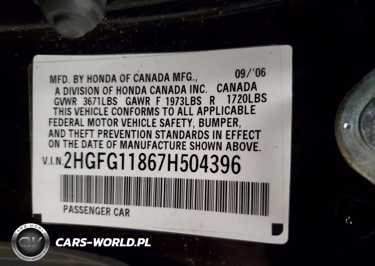 2007 Honda Civic Ex VIN:2HGFG11867H504396 - 12