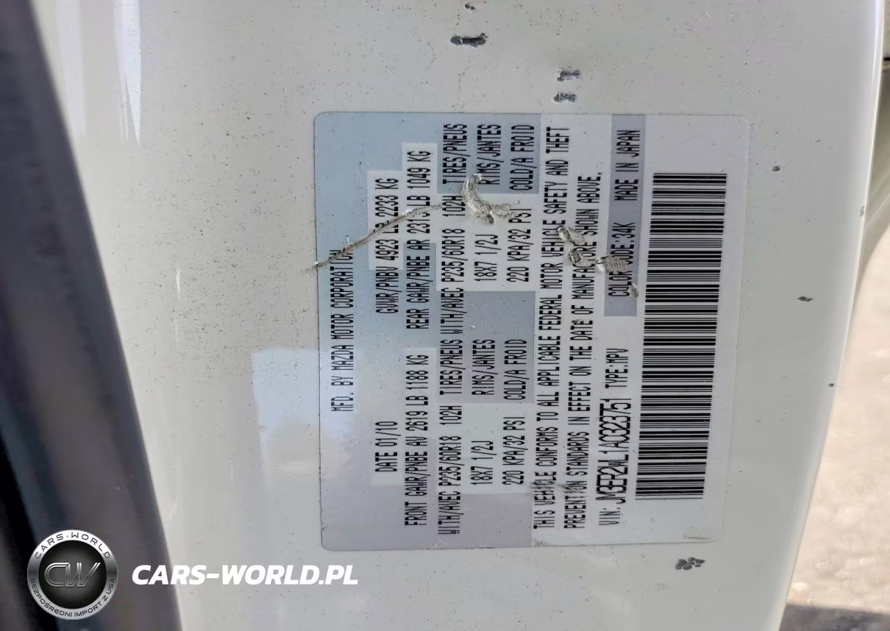 2010 Mazda Cx-7 VIN:JM3ER2WL1A0323751 - 13