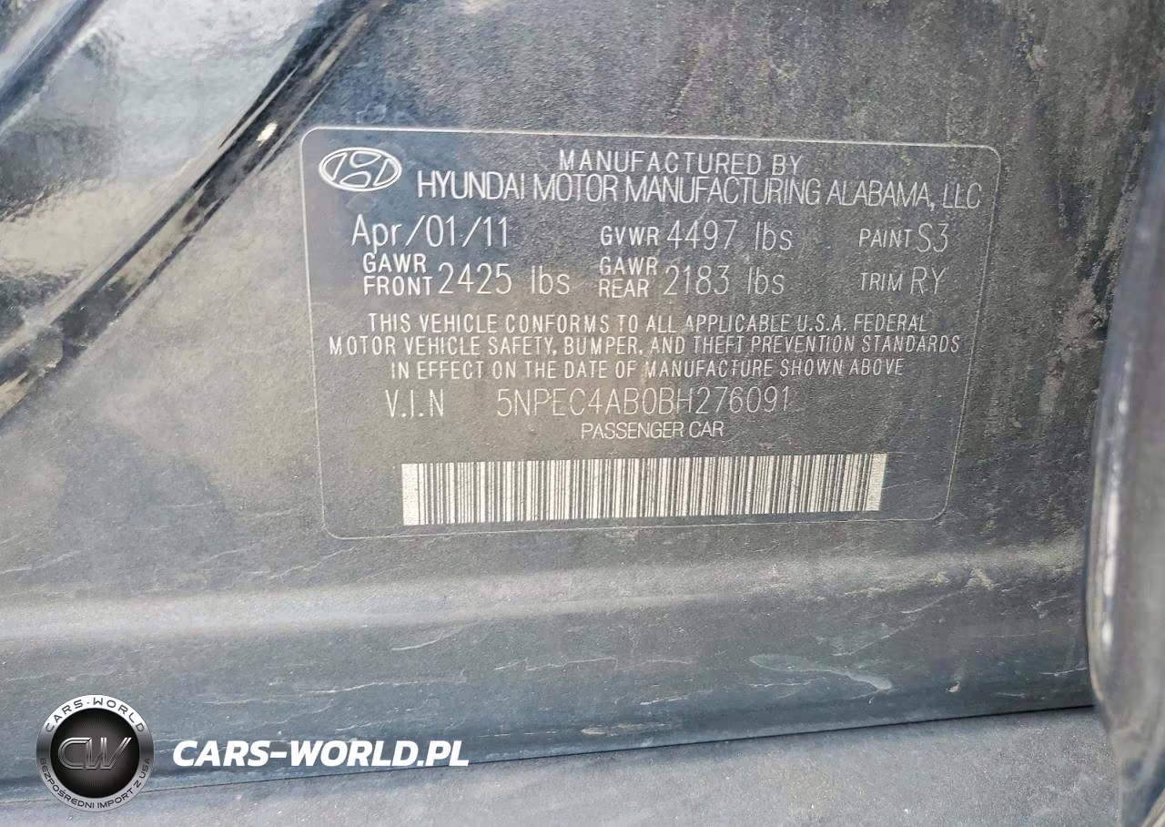 2011 Hyundai Sonata Limited 2.0T VIN:5NPEC4AB0BH276091 - 12
