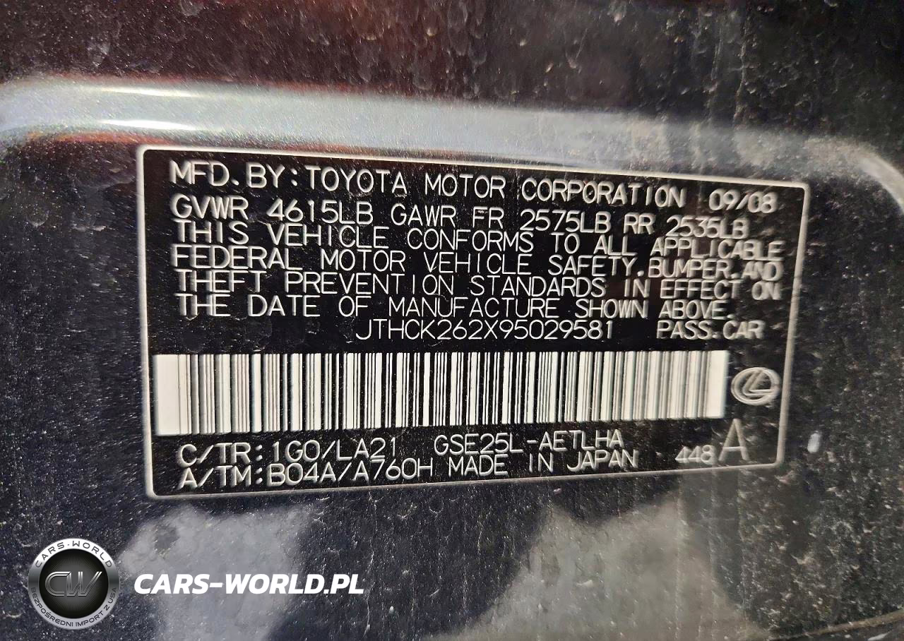 2009 Lexus Is 250 VIN:JTHCK262X95029581 - 12