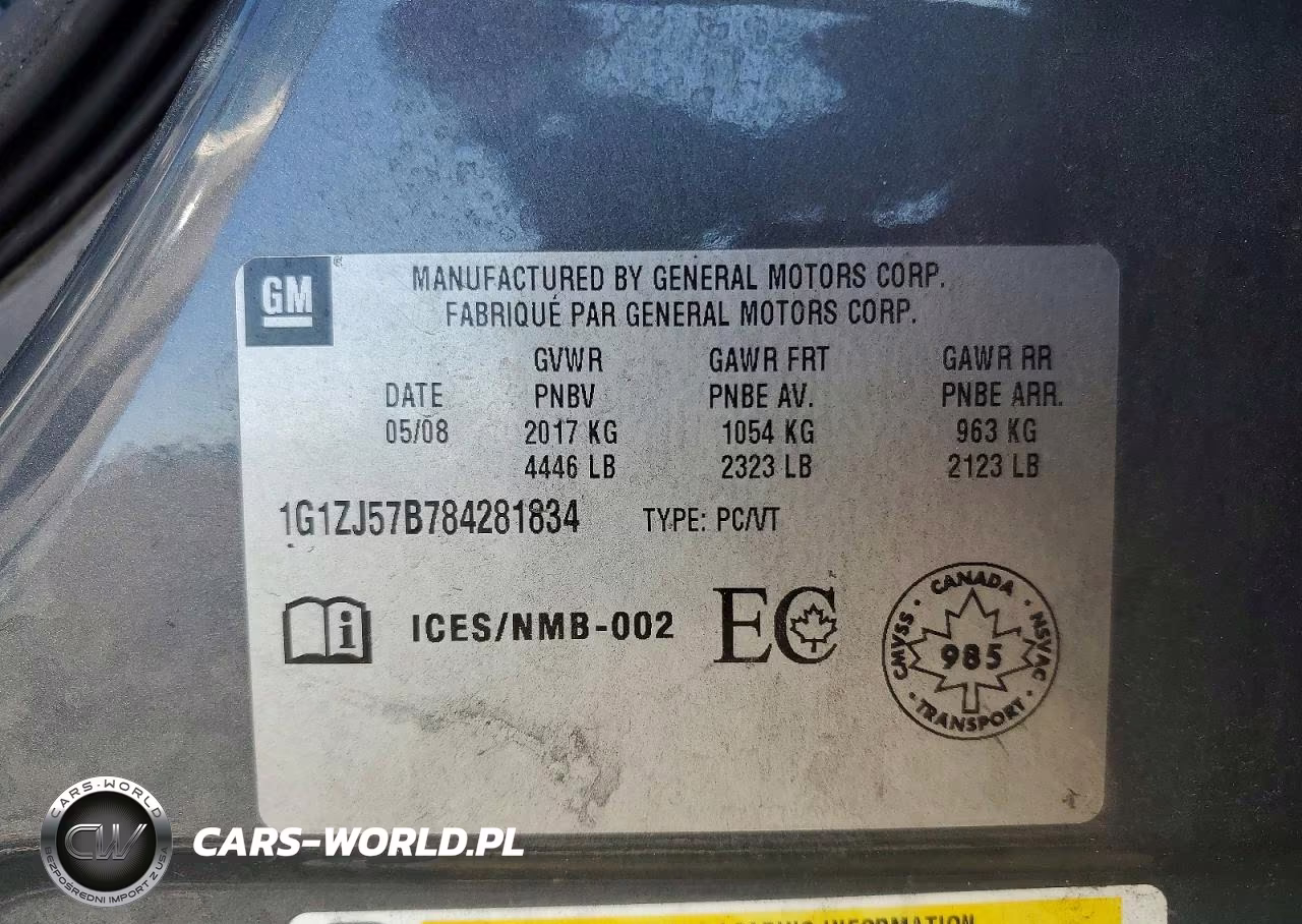 2008 Chevrolet Malibu 2Lt VIN:1G1ZJ57B784281834 - 13